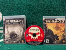 Resistance 1, 2 & 3 Trilogy Black Label PS3-1 & 2 CIB Complete-#3 Disc Only