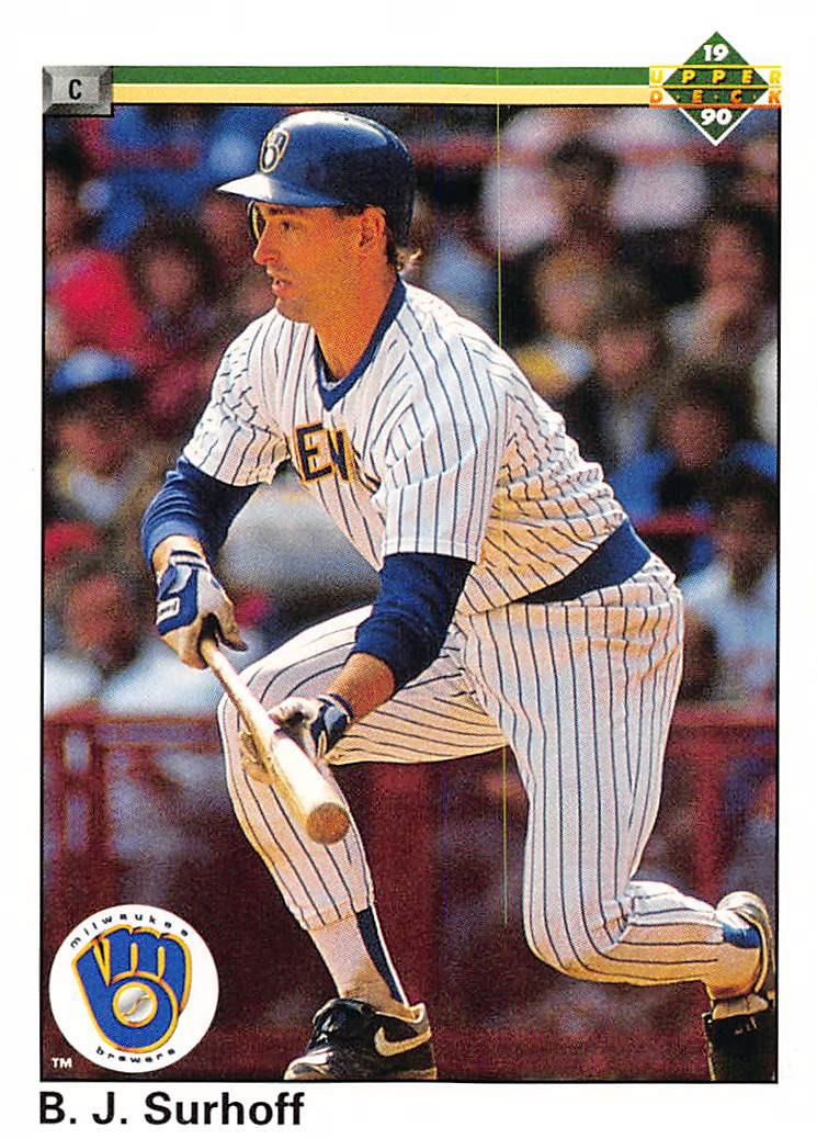 B.J. Surhoff 1990 Upper Deck 159a Milwaukee Brewers Baseball Card