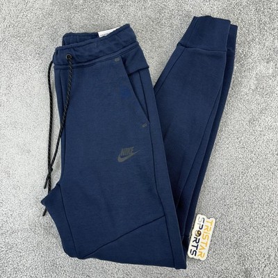 Nike Tech Fleece Pants Mens XS Navy Blue Jogger Sweatpants Slim Tapered