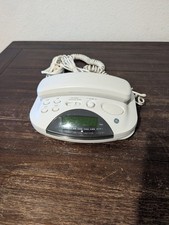 Vintage 90s GE 2-9291A Alarm Clock Phone AM/FM Radio Telephone White TESTED