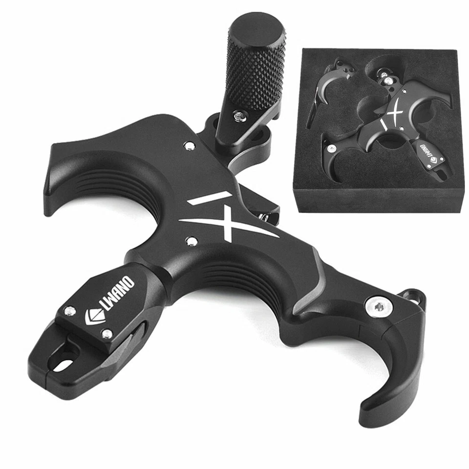 MILAEM Compoundbogen Bogen Release Aids 3 / 4 Finger Daumen Bogenschießen Jagd Zubehör