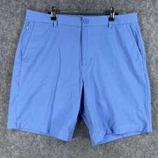 Vineyard Vines On-The-Go Shorts Mens 35 Blue OTG 9 In Inseam Stretch Casual