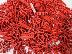 100 K'NEX Rare Red Connectors 4-Position Slotted 3D (Purple Size) KNEX
