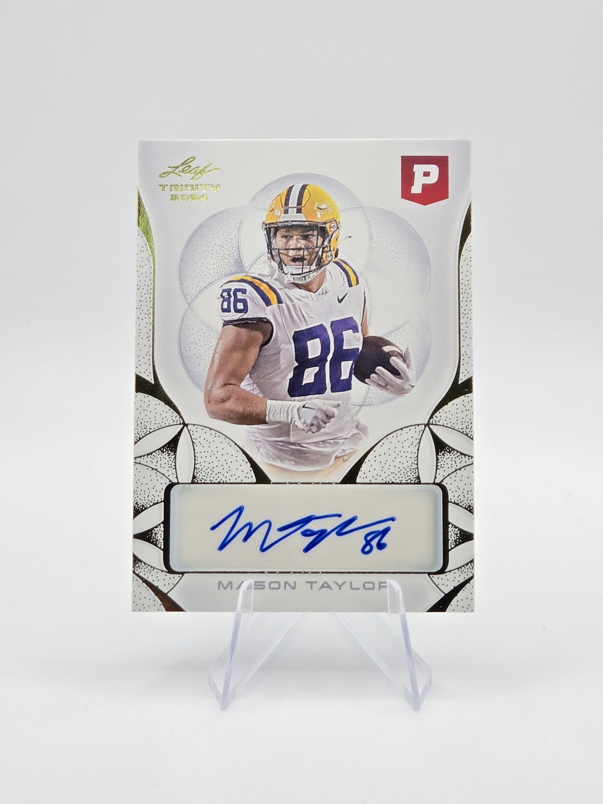 Mason Taylor 2024 Leaf Trinity Pristine Football Autographs SP #BA-MT1