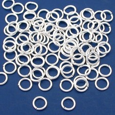 100 Silver Plated Open Jump Rings 20 Gauge 5mm