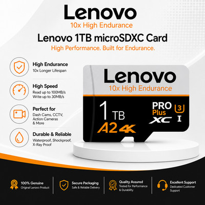 Lenovo High Endurance microSDXC Card 64GB 128GB 256GB 512GB 1TB A2 4K
