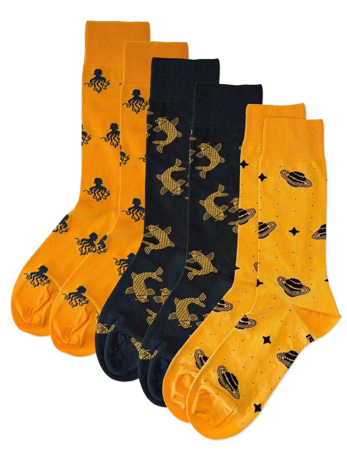 Saturn and Sea Triple Pack – 3 Pack Men's Novelty Socks - Size UK 7-10.5
Opens in a new window or ta