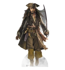 JACK SPARROW Pirates of the Caribbean Capt Depp CARDBOARD CUTOUT Standee Standup