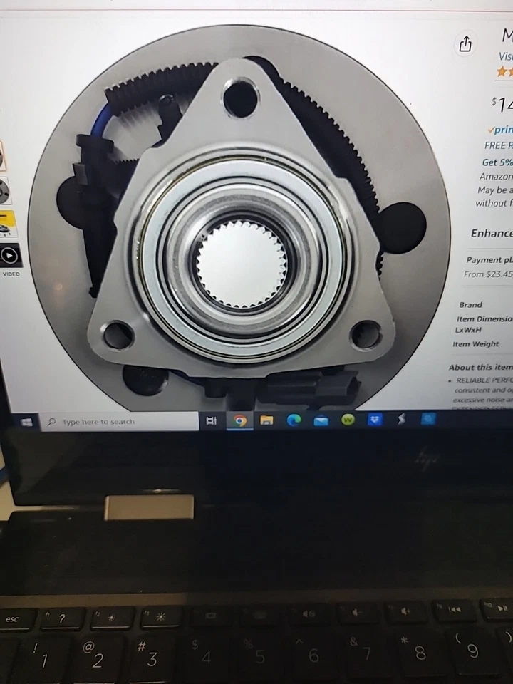 Conjunto de cojinete de rueda delantera Dodge Ram 1500 PU #515126 ver todas las fotos  Foto 4 de 4