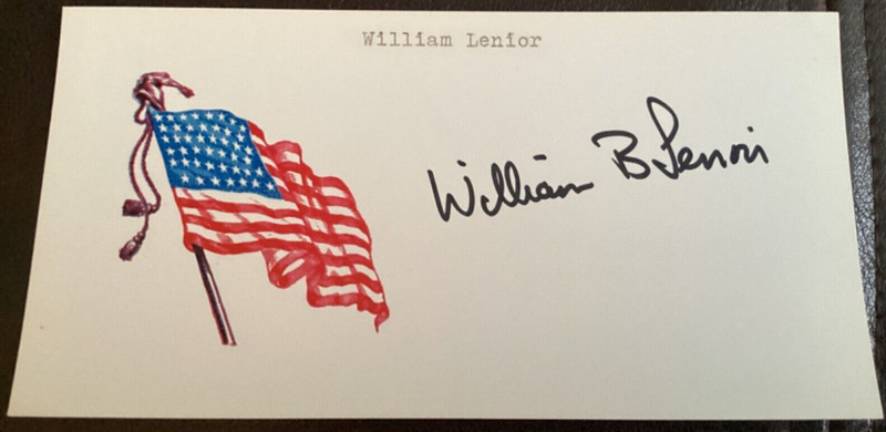 WILLIAM LENOIR NASA Astronaut APOLLO SKYLAB Autographed Signed Card Free Ship