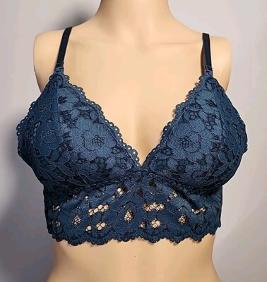 Nwt Momanda 32B Women's Lace Nursing Bra Wirefree Spruce Green.