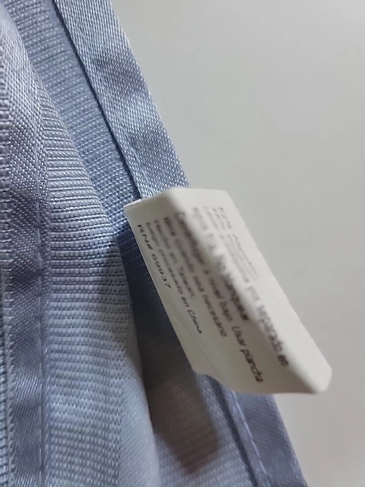 Martha Stewart Y2K Powder Blue Satin Rectangular Table Cloth Size 96"x 54" - Image 4 of 4