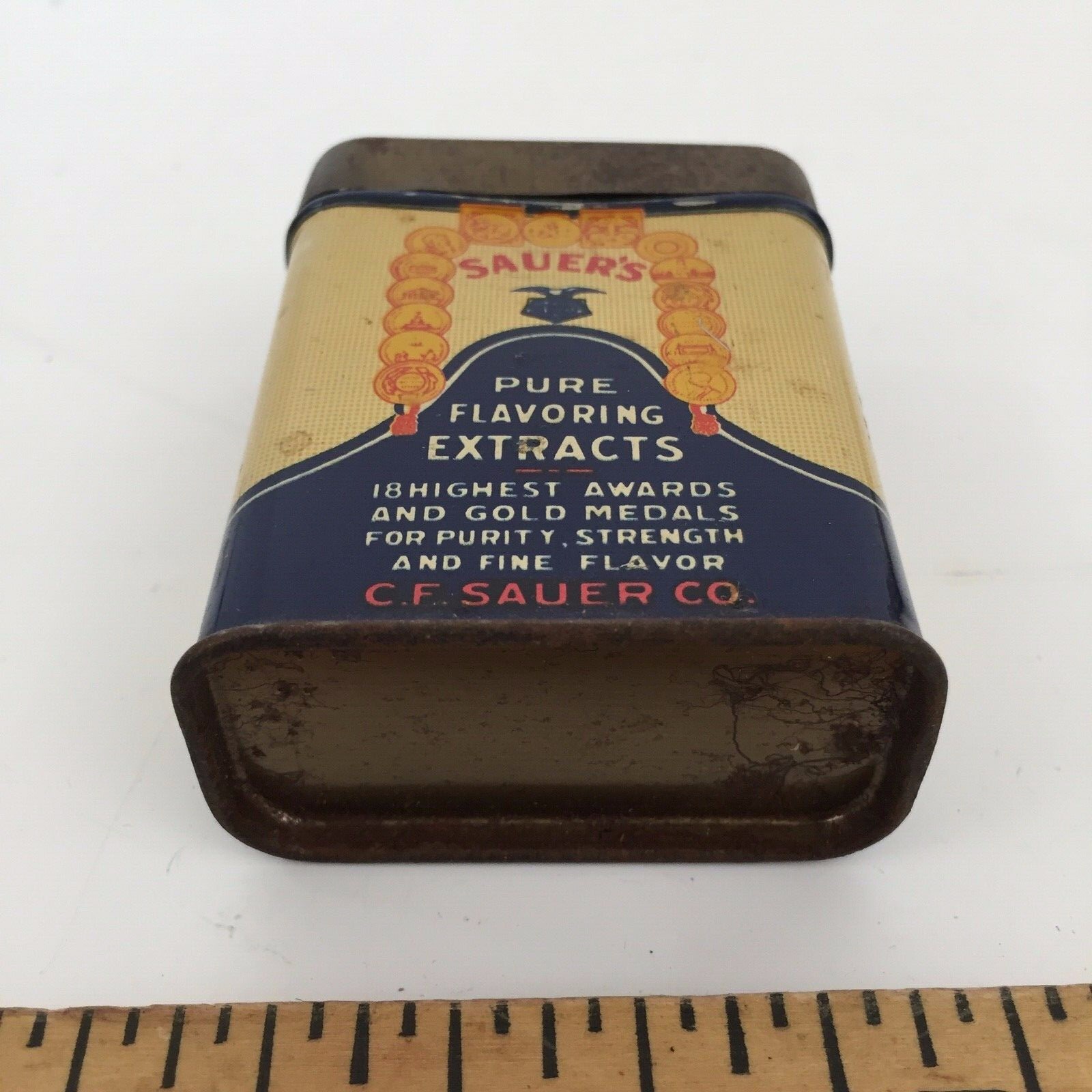 Vintage Sauer's Spice Tin 1 1/2 ounce Mustard Seed Tin Empty Made in USA eBay