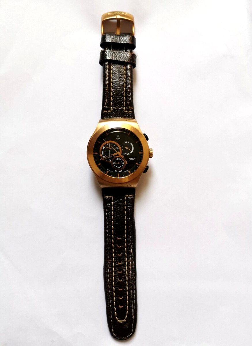 Vintage Swatch Irony Chronograph Genty Glove YOG400 Big Watch 47MM
