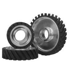 6/8/10inch Serrated Rubber Contact Belt Sanding Wheel Knife for Making Grinder