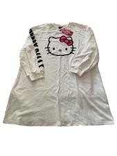 NWT, SHEIN X HELLO KITTY FRIENDS Nightgown Cream W/Kitty Face/Logo Sleeve 1XL