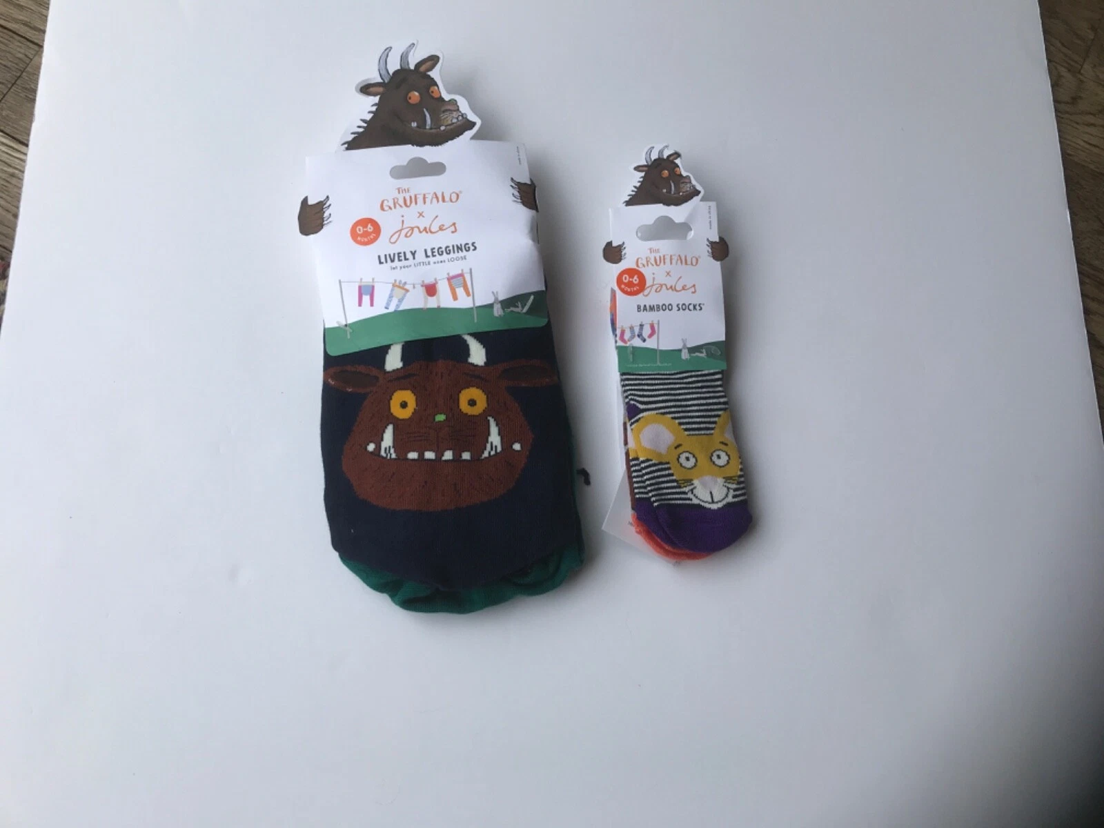 Joules Baby Gruffalo Lively 2 Pack Leggings & 2 Pack Neat Socks 0-6 Months
Opens in a new window or 