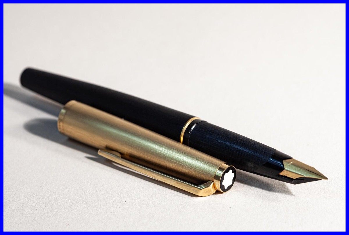 1971-73 MONTBLANC 224 PISTON FILLER in matt Black & Gold with EF