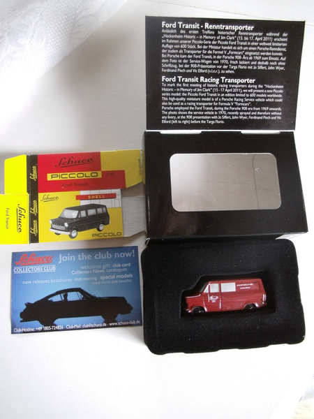 Schuco Ford Transit Renntransporter Porsche Piccolo Formel V Limiterte Edition-image