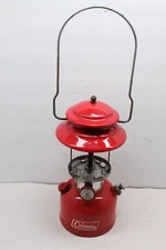 Vintage 1970 Coleman Model 200A Red Single Mantle Lantern ( No Globe)