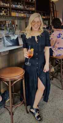 LoveShackFancy Edie Dress M 8 Pintuck Buttondown Lace Black Cotton Midi NW 42432