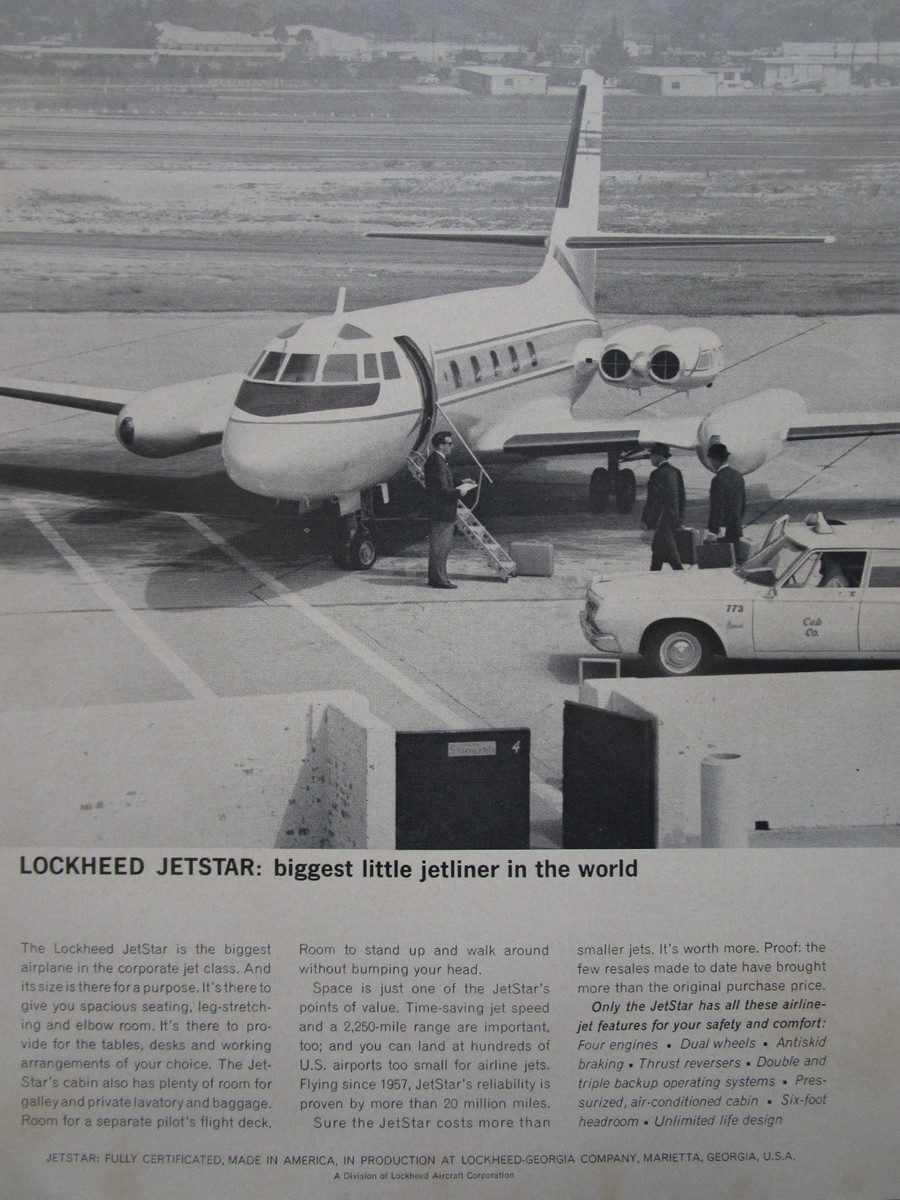 Private Jet Alitalia Pet In Cabin 1/1965 PUB LOCKHEED GEORGIA