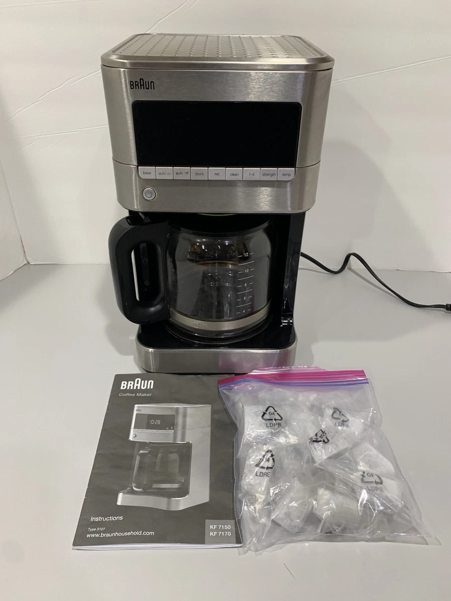 Braun KF7170SI BrewSense Drip Coffeemaker 12 Cup Stainless Steel