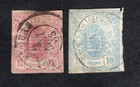 Luxembourg 1859-63 2 stamps Mi#6a+7 START10%ONLY used  CV=270$
