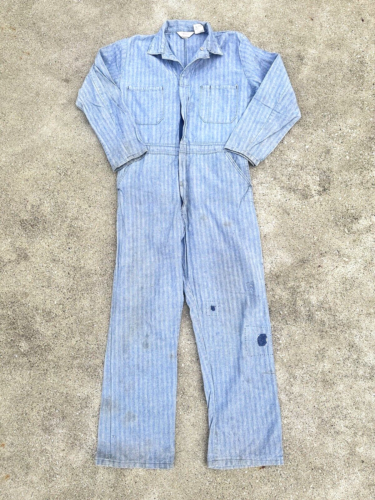 Walls Master Made Herringbone Twill Canvas Coverall Size 42 Regular Unlined USA - Picture 1 of 23