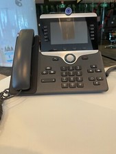 8x Cisco Office Phones Model CP-8845 with Stands and Webcams fitted