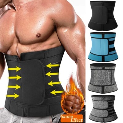 Men Belly Fat Burner Body Shaper Weight Loss Cincher Trimmer Sweat Girdle Corset