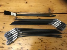 Long Reach Angled Radiator Paint Brush - 12 Pack - 1 inch - 25mm