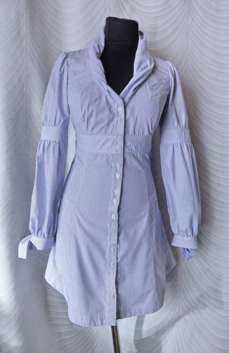 Ted baker blue and white striped dress sale