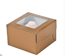 Gold Cupcake Boxes 1 Dozen 