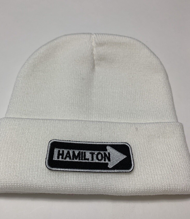 Beanie hat Hamilton Musical patch White New Acrylic Knit Good Gift, Concert-image