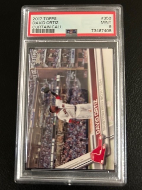 2017 Topps David Ortiz Variation Curtain Call SSP #350 PSA 9 MINT Red Sox view 1