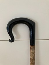 BUFFALO HORN CROOK HANDLE on Hazel ,Walking and Hiking stick.