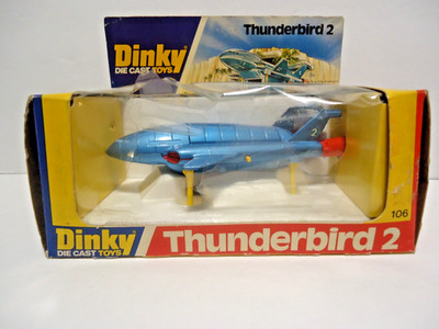 THUNDERBIRD 2 DINKY TOYS GERRY ANDERSON VINTAGE DIECAST ENGLAND IN BOX NEW RARE
