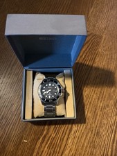 Seiko SBDJ017 Prospex SolarDiver's 200m Men's Black lon WatchV157-OBTO RARE  