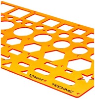 Maped 922410 Zeichenschablone Normographe Technic Orange Schablone Zeichnen