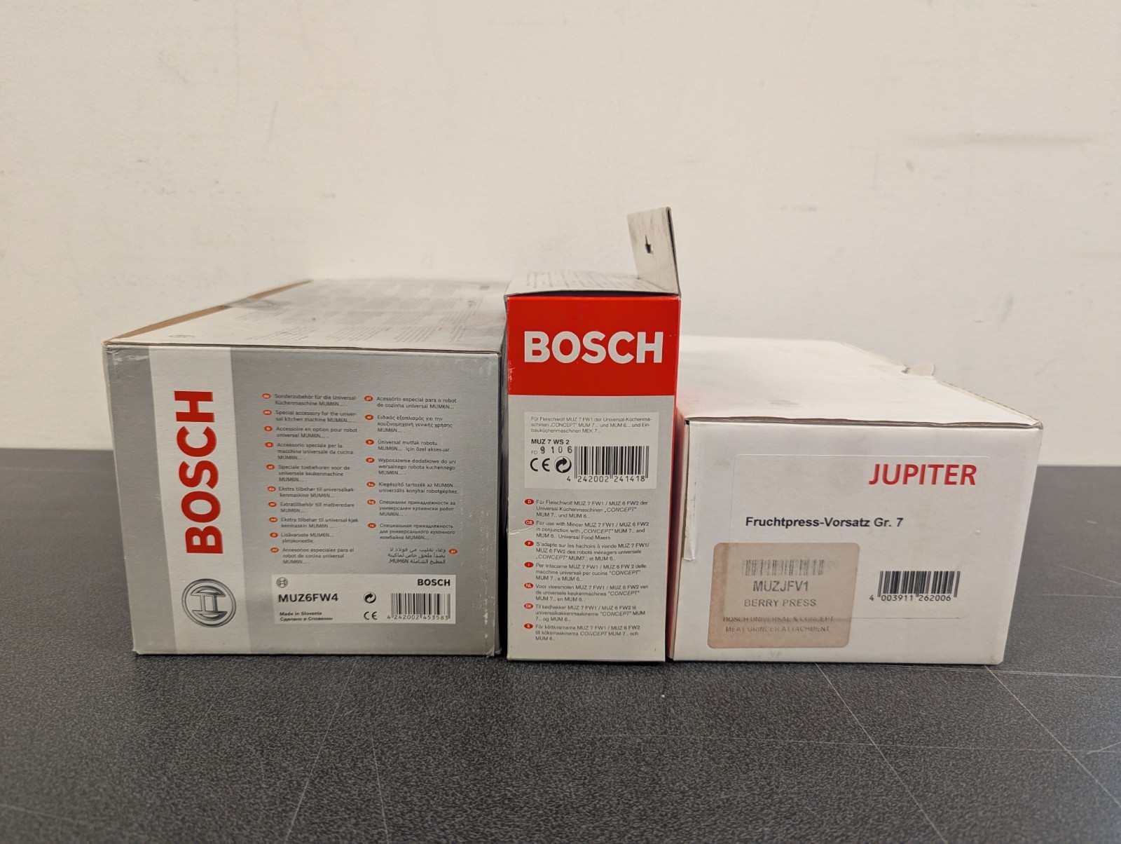3pc Bosch Accessories Bundle for MUM6 Series Mixers - New - Made In Slovenia 