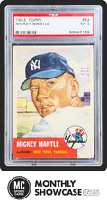 MICKEY MANTLE PSA 5 1953 TOPPS BASEBALL #82 EX VINTAGE YANKEES