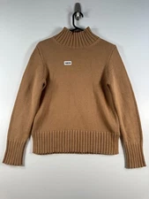 J. Crew Womens Turtleneck Pullover Knitted Grandma Sweater Brown Sz XS 16.5x23.5