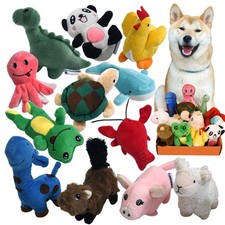 Squeaky Plush Dog Toy Pack for Puppy, Small Stuffed Puppy Chew Toys 12 Dog To...