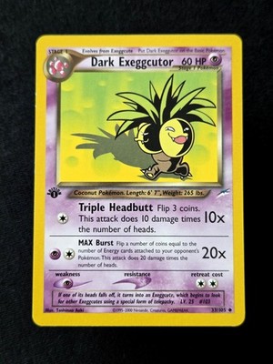 Dark Exeggcutor 33/105 Neo Destiny 1st Edition Pokémon Tcg Vintage Wotc Minty