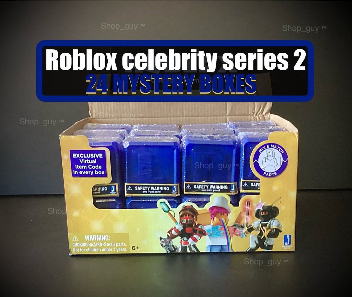 24X ROBLOX Celebrity Series 2 Blue Blind Box Mystery Cubes! SEALED