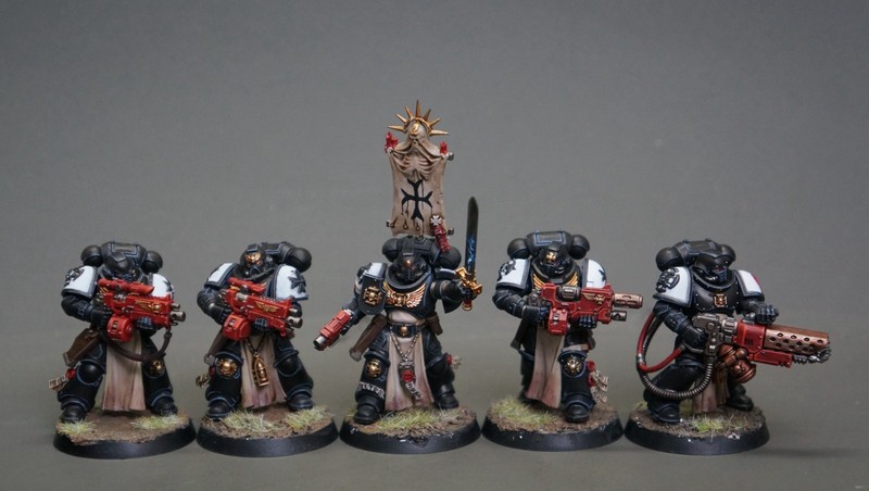 Warhammer40k Black Templars Primaris Crusader Squad PRO-PAINTED x5 Miniatures