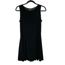 Vintage My MM Michelle Black Velvet Tie Back Gothic Sleeveless Mini Dress Large