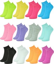 12 Pairs Girl Children Cotton Ankle Socks , Age, 6 Years, 8 Years, Assorted ...