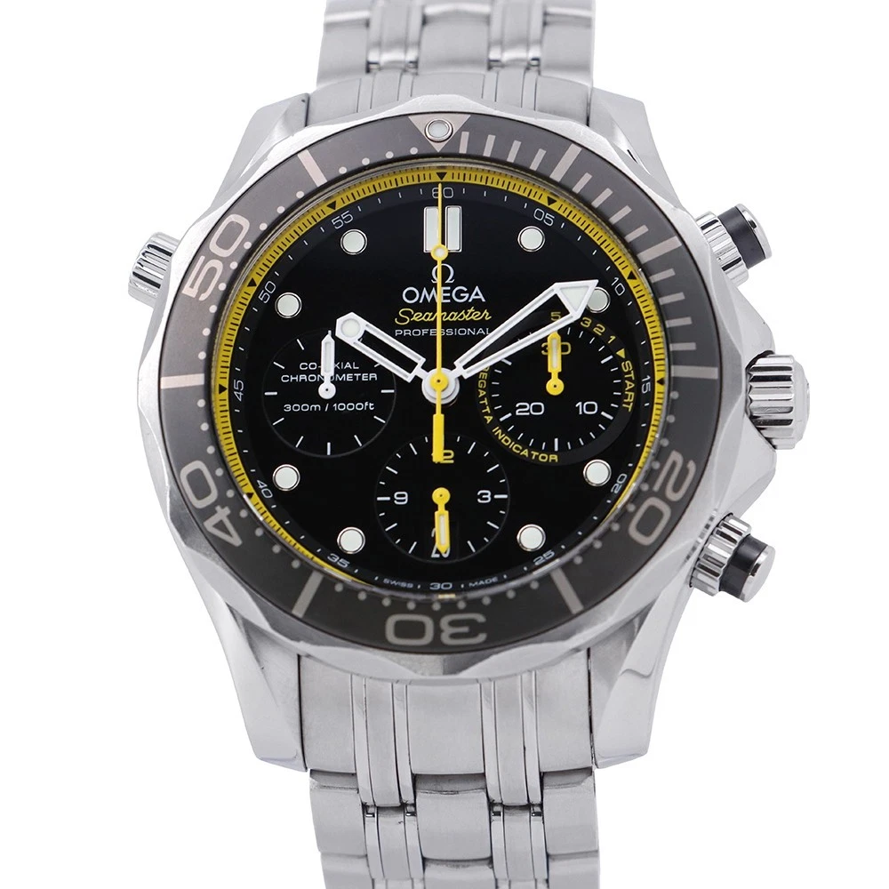 Omega — OMEGA Seamaster Diver 300m Co-Axial Chronograph 44mm Stainless Steel Black D...